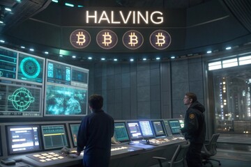 Bitcoin halving event control room monitoring