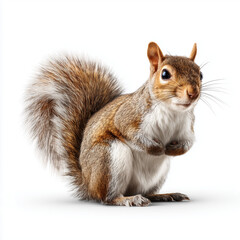 Obraz premium Charming Gray Squirrel in Studio Shot , isolated on white background png