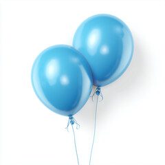Two Vibrant Blue Balloons for a Special Occasion , isolated on white background png