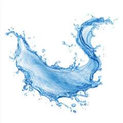Stunning Water Splash, Refreshing Blue Liquid , isolated on white background png