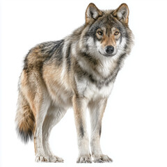 Obraz premium Majestic Wolf in Studio Portrait , isolated on white background png