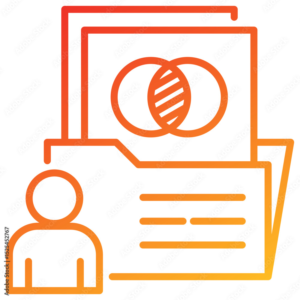 Poster transparency line gradient icon