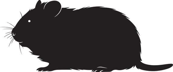 Hamster silhouette vector animal black image