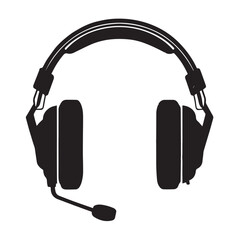 Stereo headphones, an audio technology icon, are isolated as a device for listening to music and sound