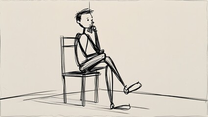 man sitting on a chair