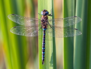 Migrant hawker dragonfly in latin Aeshna mixta