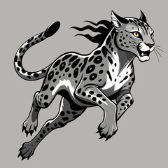 vector illustration of a leopard