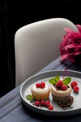 muffiny z kremową panna cottą 