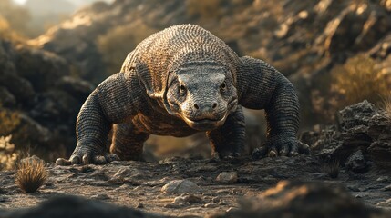 Komodo Dragon in its Habitat