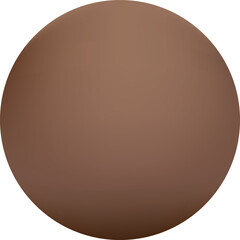 This is a uniform brown metallic ball with a soft lighting gradient that creates a realistic effect of volume and depth.