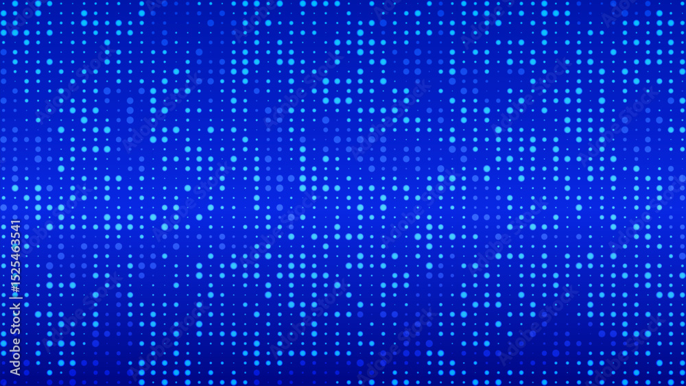 Poster dynamic abstract background featuring a gradient of blues with randomly dots. modern techno pattern,