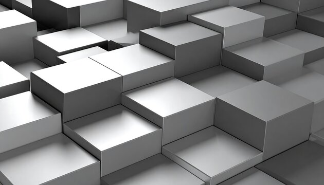 Fototapeta Abstract geometric pattern of overlapping cubes (1)