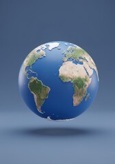 Fototapeta premium Low Poly Earth Globe 3D Model