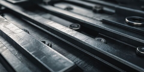 Industrial Metal Parts Background with Manufacturing Elements