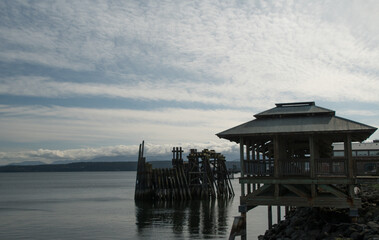 City pier and diving site near Point Hudson marina