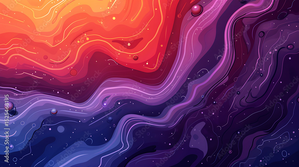 Poster an abstract background features flowing lines and vibrant colors, creating a dynamic and visually ca