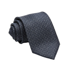 A meticulously detailed microprint silk necktie, elegant, laid out on a transparent isolated background with bright, shadowless studio lighting, showcasing fine texture and subtle sheen. Concept for