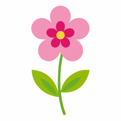 Naklejka premium pink flower isolated on white background