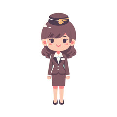 
illustration design of a flight attendant