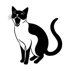Obraz premium black cat vector illustration