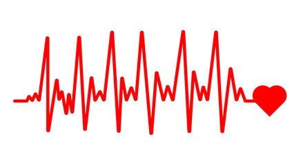 Heart rate line. EKG heartbeat pulse. Vector illustration