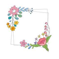 Floral Watercolor Frame Watercolor Floral Wreath Frame Pastel Flower Wreath Circle Design A hand-painted watercolor floral wreath with pastel flowers and leaves. Ideal for wedding invitations, greet