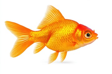 Goldfish aquarium pet animal isolated on white background