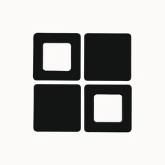 Modern Grid Layout Four Square Design Element