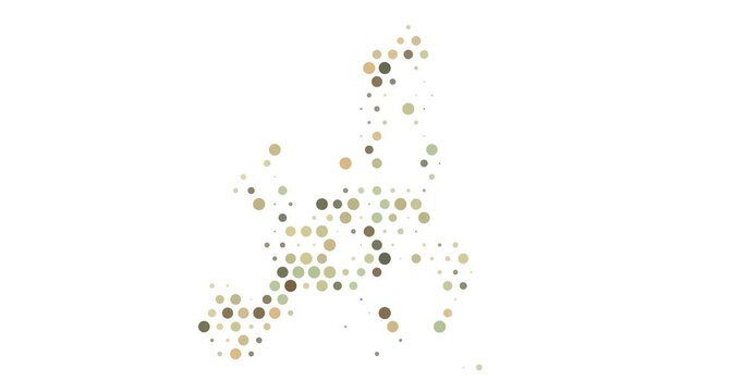 Colorful Circle Grid Map of Europe