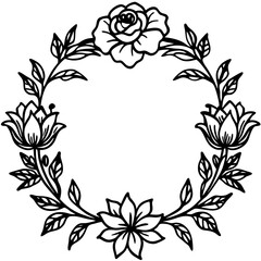 abstract floral frame