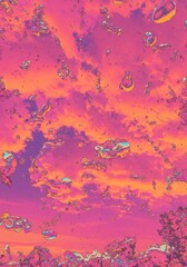 Obraz premium Abstract Pink Orange Sunset Sky Cloudscape