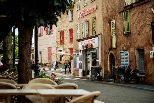 Callian, France - July 11, 2014: Streetscapes in the hilltop village of Callian, France
