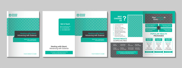 Medical Bifold Modern Brochure Template