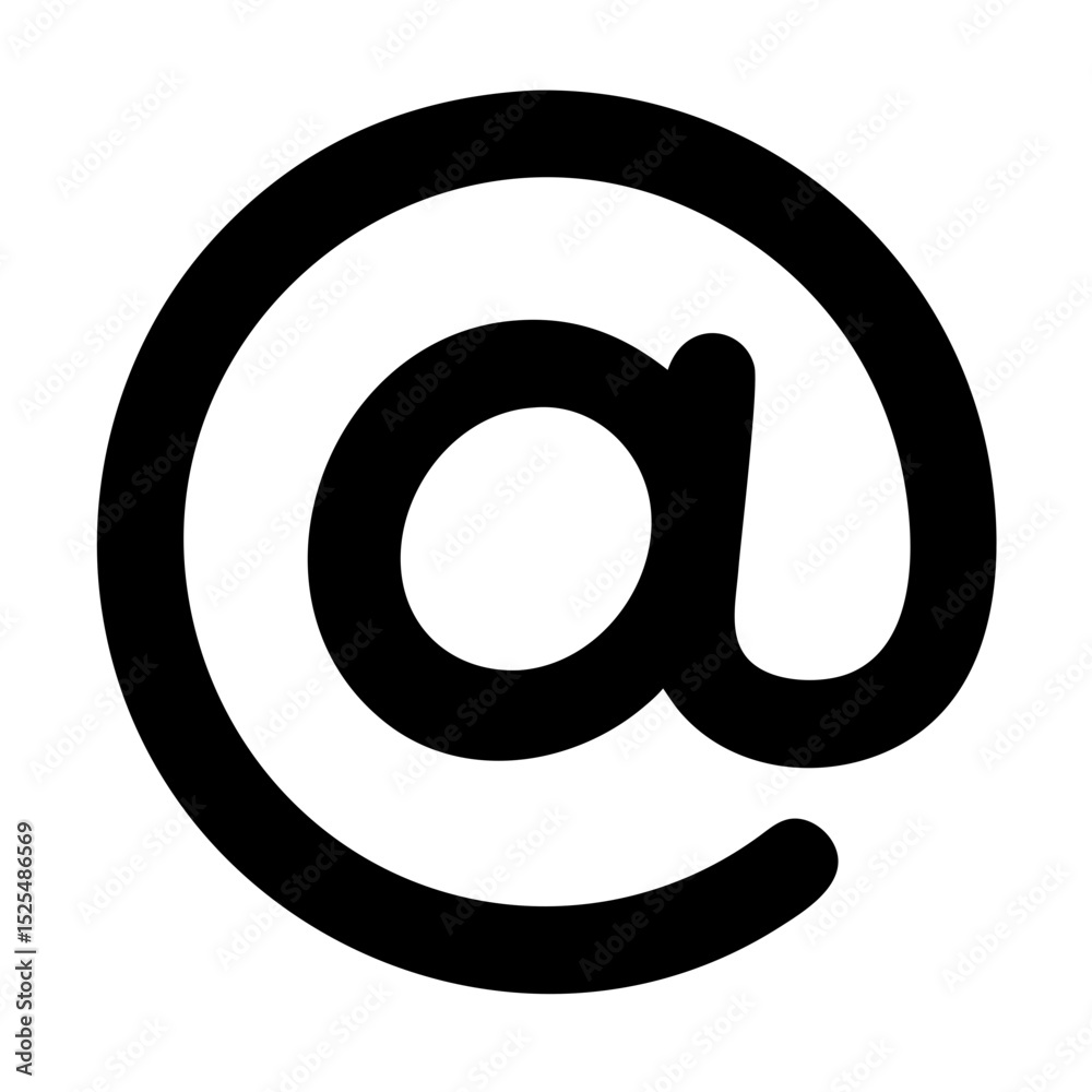 Poster symbol of digital communication displayed within a simple circular design