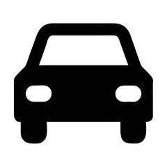 Obraz premium Simple Black Silhouette of a Car Against a Plain Background Representing Vehicle Design