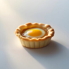 So sweet Chinese Egg Tart isolated