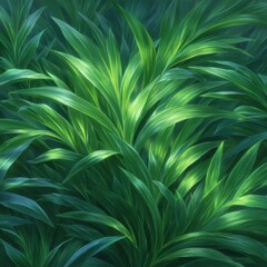 Lush Green Tropical Foliage   Sunlight  Nature Background  High Res Texture