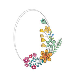  Floral Watercolor Frame Watercolor Floral Wreath Frame Pastel Flower Wreath Circle Design A hand-painted watercolor floral wreath with pastel flowers Cute Floral Corner Frame Vector Colorful Hand-Dra