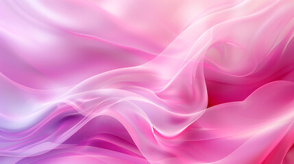 Fototapeta premium An abstract background features flowing, curved lines in shades of pink and white, creating a smooth, elegant, and dynamic design with a modern and vibrant feel