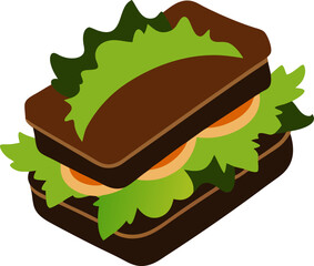 vector illustration of a green leaf