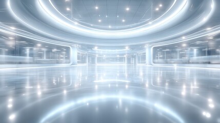 Fototapeta premium Futuristic Healthcare Facility Eco Friendly Smart Building Interior