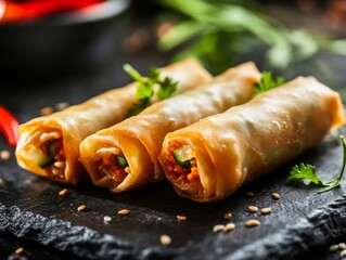 These vegetable spring rolls are not only delicious but also nutritious and gluten-free. Perfect for an appetizer or a healthy meal on the go.