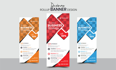 Iconic Creative Business Corporate Rollup Banner Design