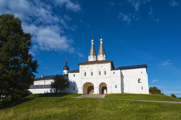Churches of the Epiphany of the Lord and St. Ferapont above the Holy Gates. Ferapontov Monastery. Kirillov, Vologda region, Russia