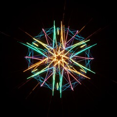Obraz premium Vibrant Multicolored Geometric Light Design
