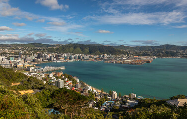 Exposure of New Zealand's Capital Wellington, namely its Central Business District viewed from...