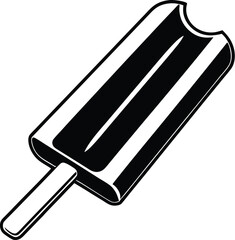 Ice cream silhouette, dessert vector icon, frozen treat graphic







