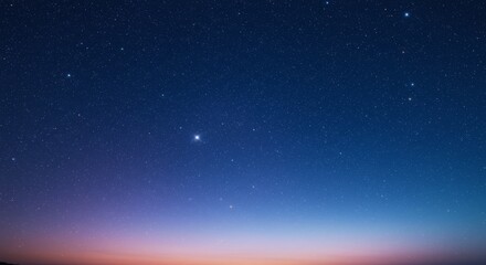 Fototapeta premium Vibrant Twilight Sky With Numerous Stars