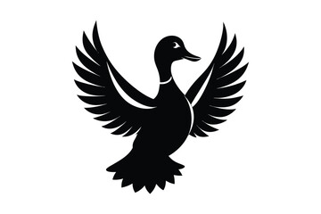 Obraz premium Duck Silhouette vector , Wood duck Silhouette vector bundle 