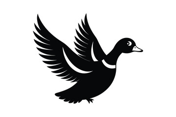 Obraz premium Duck Silhouette vector , Wood duck Silhouette vector bundle 